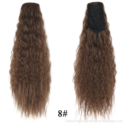 Factory Wholesale cheap drawstring Ponytail Synthetic Kinky Straight Ponytail Hair Extensions Pony tail